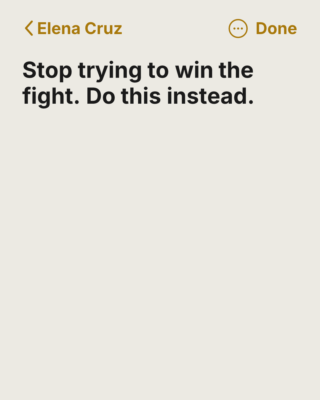 Relationship coach carousel cover: Stop trying to win the fight. Do this instead.