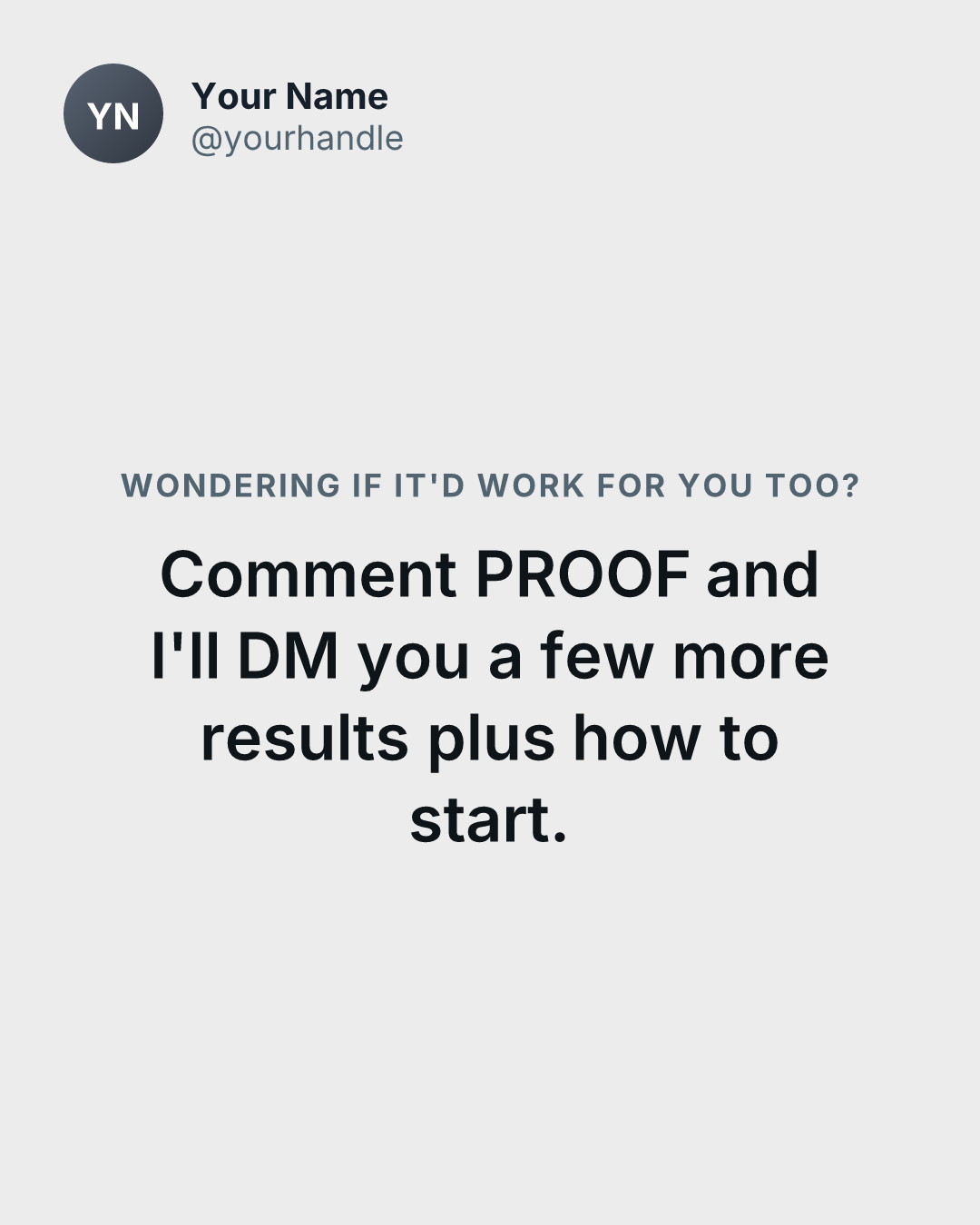 Testimonial / social proof template, slide 5 of 5 (call to action)